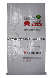 Porcellana BOPP bianco ha laminato le borse tessute pp per l'imballaggio adesivo della resina 20kgs fornitore